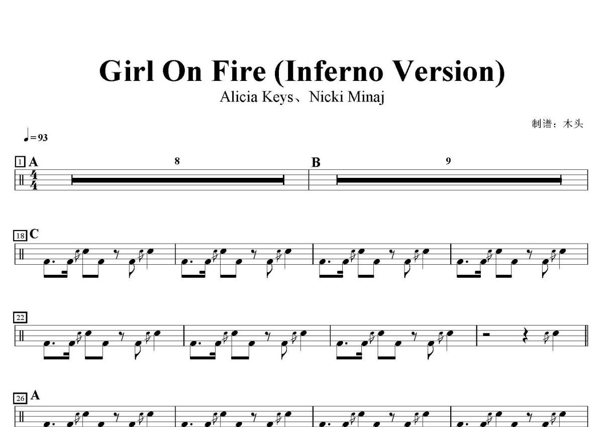 Girl On Fire Fingerstyle Tabs - Alicia Keys | Arranged By Dondee's Guitar