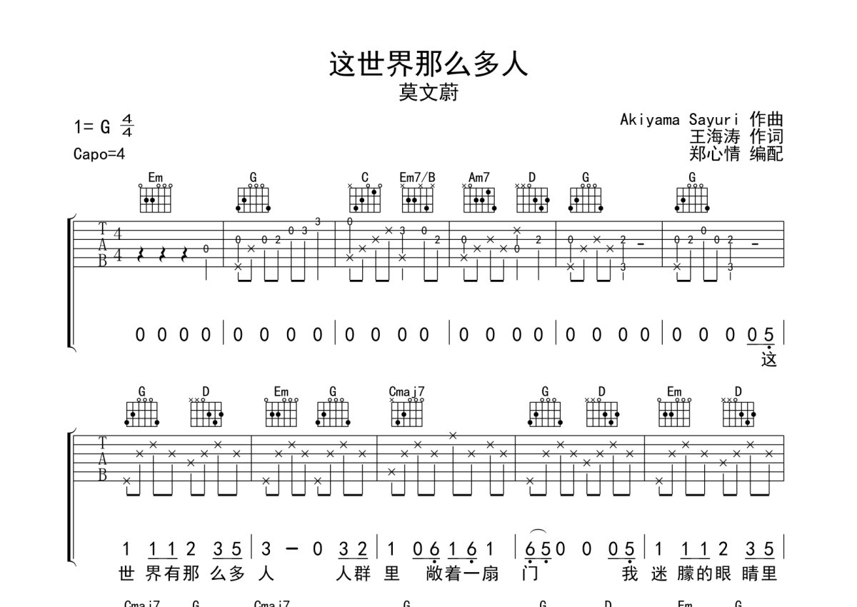 中国人吉他谱_刘德华_C调弹唱56%专辑版 - 吉他世界