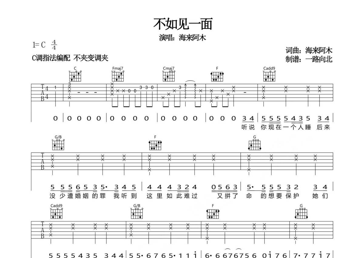 周杰伦《晴天》吉他谱 果木音乐编配-虫虫吉他:www.ccguitar.cn